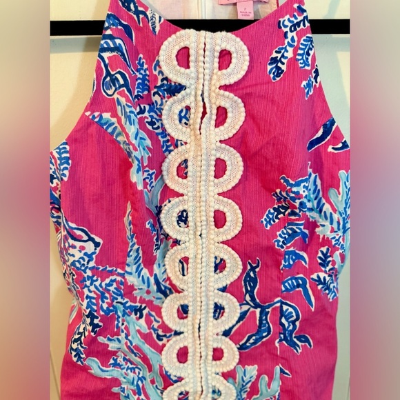 Lilly Pulitzer Women's Annabelle Pink Tank Top Size 2 Samba - Picture 3 of 8
